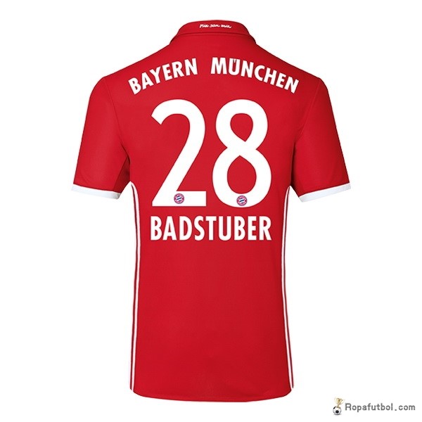 Camiseta Bayern de Múnich Replica Primera Ropa Badstuber 2016/17 Rojo